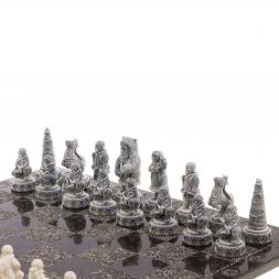 Шахматы &amp;quot;Северные народы&amp;quot; доска 40х40 см с гравировкой