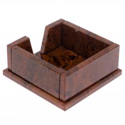 Лоток для бумаг &amp;quot;Кубарик&amp;quot; из коричневого обсидиана