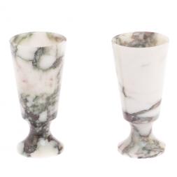 Рюмки на ножке из саянского мрамора 50 мл 4,5х9 см 2 шт