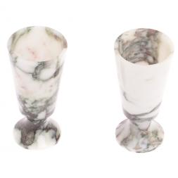 Рюмки на ножке из саянского мрамора 50 мл 4,5х9 см 2 шт