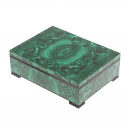 Шкатулка из малахита &amp;quot;Волнение&amp;quot; 20х15х6 см
