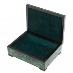 Шкатулка из малахита &amp;quot;Волнение&amp;quot; 20х15х6 см