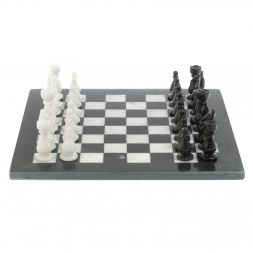 Шахматы из мрамора &amp;quot;Классические&amp;quot; люкс доска 30х30 см