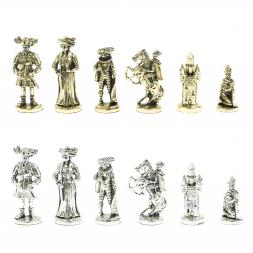 Шахматы настольные из камня "Средневековье" 44х44 см мрамор лемезит