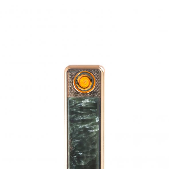 Электронная зажигалка камень серафинит зарядка USB 123228
