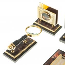 Настольный набор из яшмы "Конь на дыбах" Златоуст