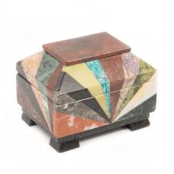 Ларец из камня Мозаика малый 12х9х8,5 см