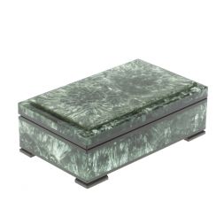 Шкатулка из камня серафинит 12,5х7,7х4,5 см