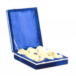 Набор подарочных рюмок 50 мл на ножке 6 шт камень оникс 5х9,5 см в футляре (2х4)