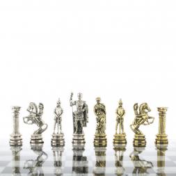 Шахматы &quot;Древний Рим&quot; доска 44х44 см мрамор с металлическими фигурами