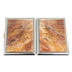 Портсигар на 10 сигарет с зажигалкой камень авантюрин