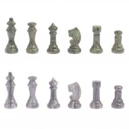 Шахматы с гравировкой &amp;quot;Турнирные&amp;quot; доска 36х36 см мрамор змеевик