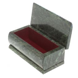 Шкатулка с росписью &amp;quot;Зима&amp;quot; камень змеевик 15х7,5х6 см