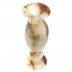 Декоративная ваза камень оникс круглая 10х30 см (4х12)