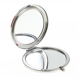 Зеркало круглое из камня лазурит цвет серебро