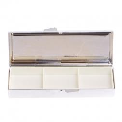 Таблетница на 3 отделения камень борнит цвет серебро