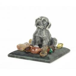 Сувенир из мрамолита "Щенок малый №2"