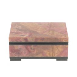 Шкатулка из камня родонит 11,5х7,8х5 см