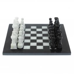 Каменные шахматы &amp;quot;Узоры&amp;quot; мрамор доска 25х25 см