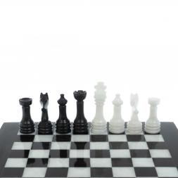 Каменные шахматы &amp;quot;Узоры&amp;quot; мрамор доска 25х25 см