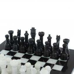 Каменные шахматы &amp;quot;Узоры&amp;quot; мрамор доска 25х25 см