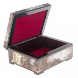 Каменная шкатулка из агата 10,5х7х4,5 см