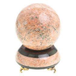 Сувенирные часы &amp;quot;Шар Антистресс&amp;quot; розовый мрамор 10 см