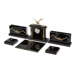 Настольный набор для руководителя "Орёл" черный обсидиан