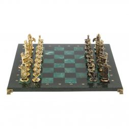 Шахматы сувенирные &amp;quot;Нефтяники&amp;quot; 44х44 см шабровский змеевик