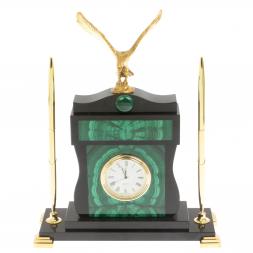 Настольный мини набор с ручками &amp;quot;Горный орёл&amp;quot; малахит