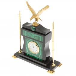 Настольный мини набор с ручками &amp;quot;Горный орёл&amp;quot; малахит