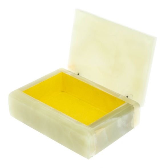 Шкатулка прямоугольная из оникса 12,5х9х4,5 см 128435