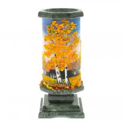 Ваза &amp;quot;Осень&amp;quot; из змеевика 8х8х17,5 см