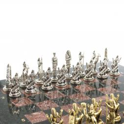 Шахматы &amp;quot;Древний Египет&amp;quot; доска 32х32 см из камня лемезит