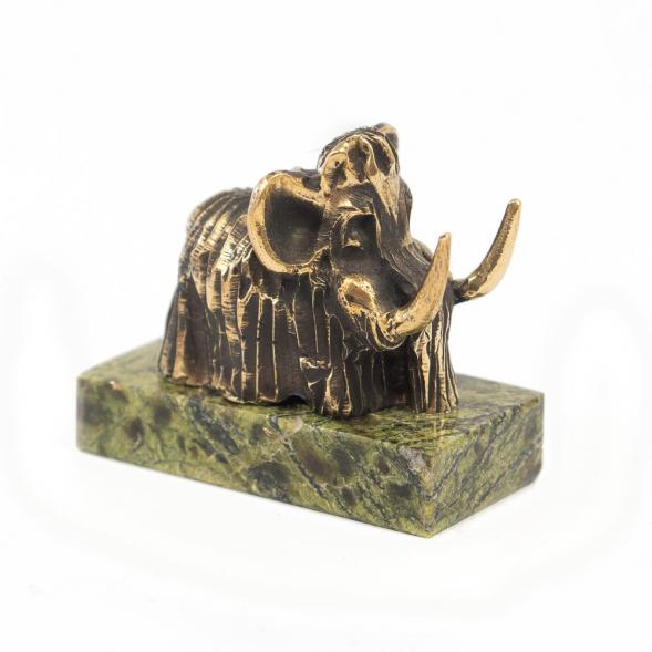 Статуэтка из бронзы на подставке из змеевика &amp;quot;Мамонт&amp;quot; 116694