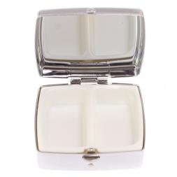 Таблетница на 2 отделения камень борнит цвет серебро