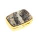 Таблетница на 2 отделения камень амазонит дымчатый кварц цвет золото 127809