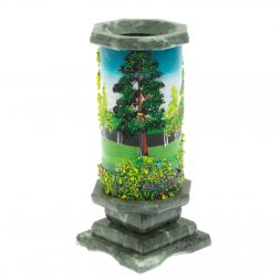 Ваза &amp;quot;Лето&amp;quot; из змеевика 8х8х17,5 см