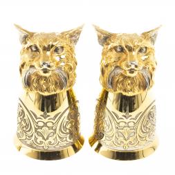 Подарочный набор &amp;quot;Рысь&amp;quot; фляжка и 2 стопки перевертыша Златоуст