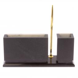 Письменный мини-набор &amp;quot;Герб России&amp;quot; камень мрамор