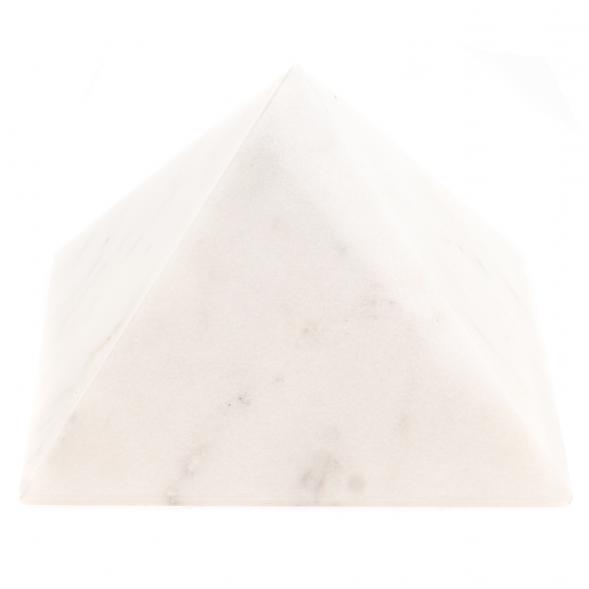 Пирамида из белого мрамора 7,5х7,5х6 см 126401