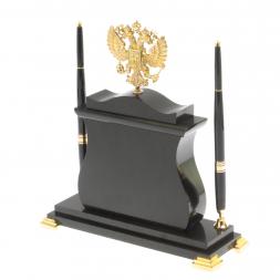 Настольные часы &amp;quot;Герб России&amp;quot; из нефрита