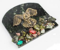 Магнит &amp;quot;Сова летит&amp;quot; змеевик