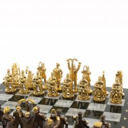 Шахматы подарочные &amp;quot;Нефтяники&amp;quot; 44х44 см серый мрамор