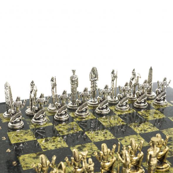 Шахматы &amp;quot;Древний Египет&amp;quot; доска 32х32 см из камня змеевик 122674