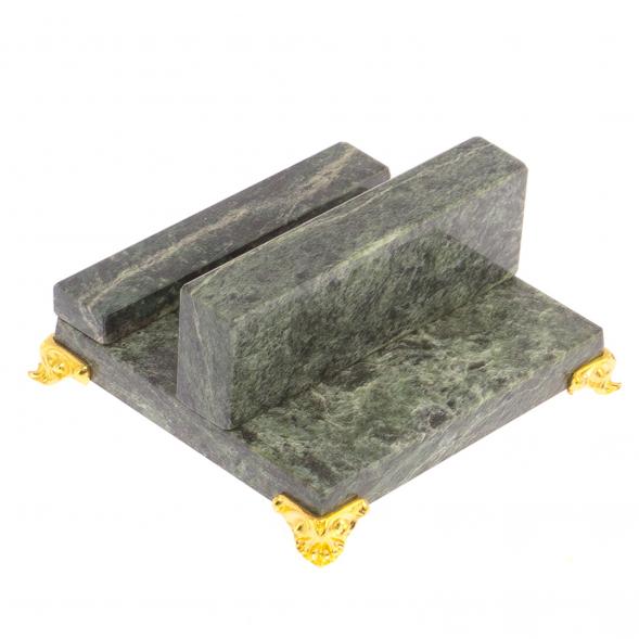 Настольная подставка под телефон темный змеевик 125884