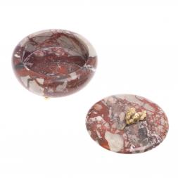 Шкатулка с декором из бронзы &amp;quot;Желуди&amp;quot; камень креноид