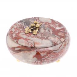 Шкатулка с декором из бронзы &amp;quot;Желуди&amp;quot; камень креноид