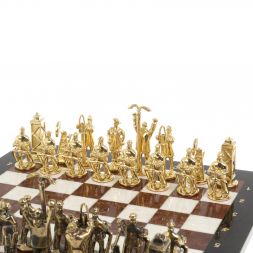 Шахматы подарочные &amp;quot;Нефтяники&amp;quot; 44х44 см лемезит мрамор