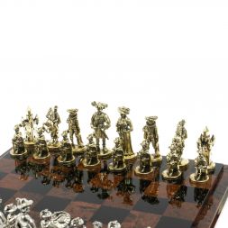 Шахматы &amp;quot;Средневековье&amp;quot;  доска 40х40 см из обсидиана